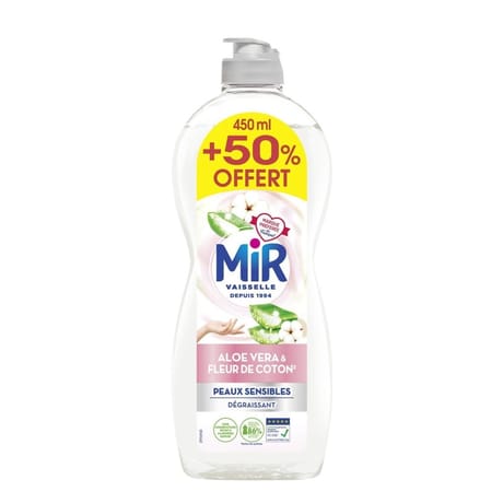 Mir vaisselle aloe vera 450ml + 50 % offert