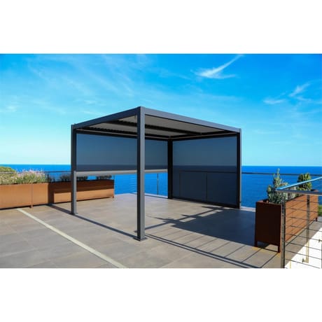 Rideaux deroulants 4 metres tonnelle bioclimatique 4x3