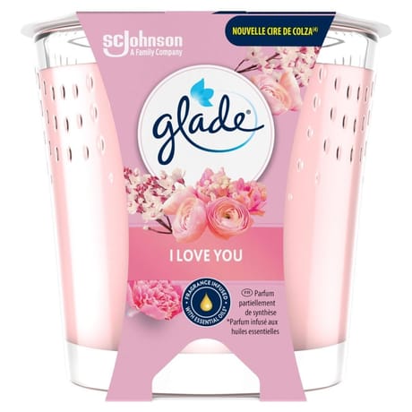 Glade bougiie I love you sans huile de palme 112g