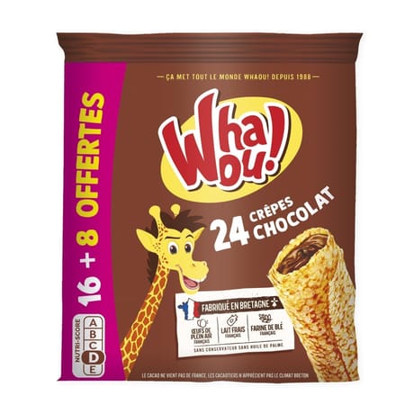 Whaou crêpes chocolat 16+8 offertes 768g