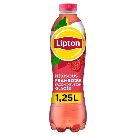Lipton infusion glacée hibiscus framboise 1.25L