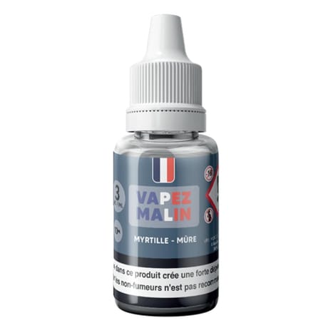 Vapez malin e-liquide myrtille mûre 3 mg 10 ml