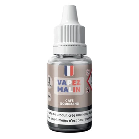 Vapez malin e-liquide café gourmand 3 mg 10 ml