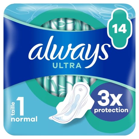 Always ultra jour serviettes normale avec ailettes taille 1 x 14
