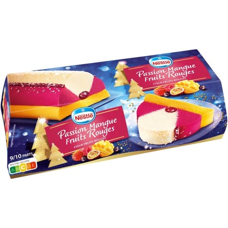 Nestlé bûche passion mangue fruits rouges 9/10 parts 540g