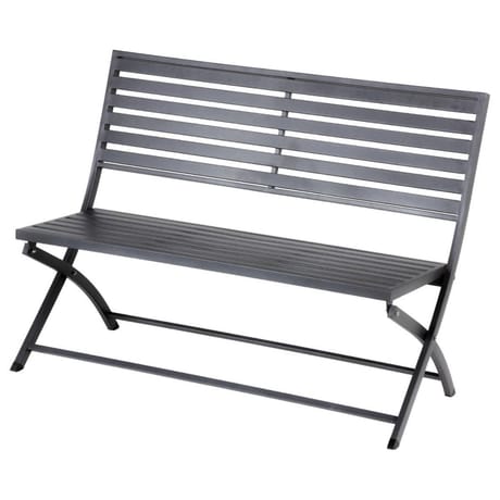 Banc acier pliable olbia coloris graphite 3 places