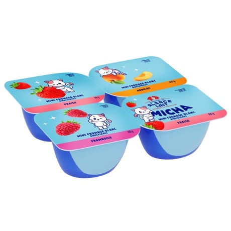 Alsace lait micha mini fromage blanc aux fruits 4x60g