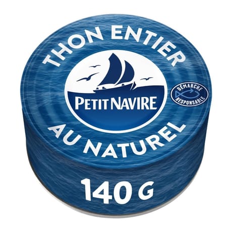 Petit navire  thon naturel albacore  140 g net égoutté