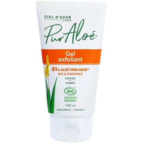 Pur aloe gel exfoliant aloe vera natif bio 150ml