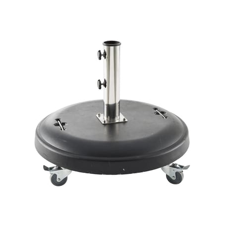 Pied de parasol pimano beton 50kg avec 4 roues noir
