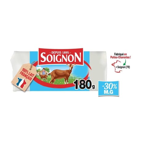 Soignon la bûche de chèvre légère (13%mg) 180g