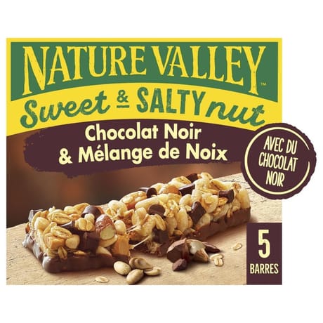Nature valley Barre de céréales chocolat noir & amandes 150g