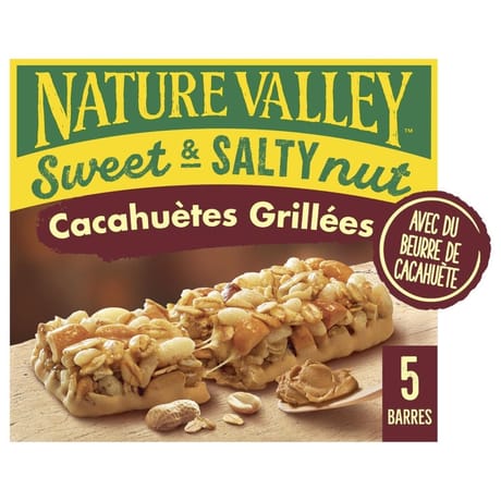 Nature Valley barre céréales sweet & salty nut cacahuetes 5x30g