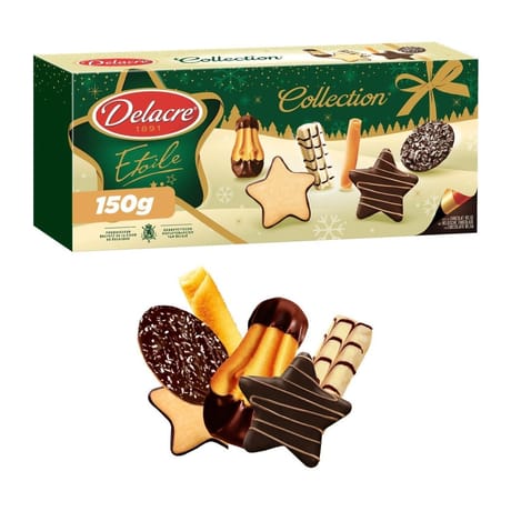 Delacre étoile collection assortiment de biscuits noël 150g