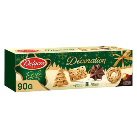 Delacre étoile décoration assortiment biscuits noël 90g