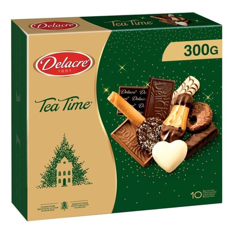 Delacre tea time assortiment biscuits noël 300g