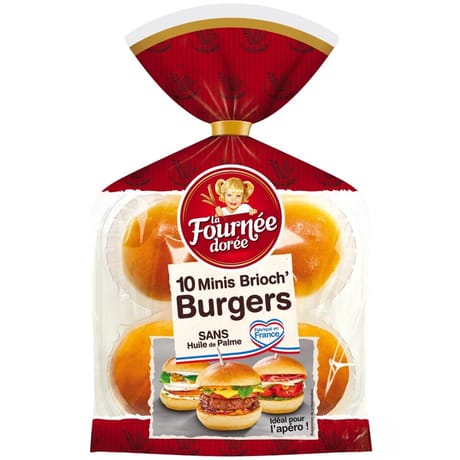 La Fournée Dorée 10 mini brioch' burger 200g