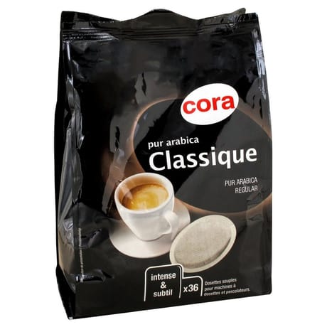 Cora café dosettes type senseo classique arabica x36 - 250g