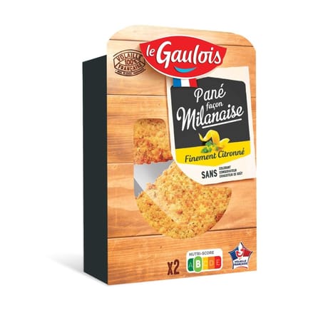Le Gaulois pané milanaise finement citronné 2x100g