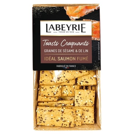 Labeyrie toasts croquants 3 graines pour saumon fumé 100g