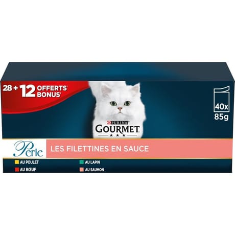 Gourmet perle filettines en sauce 40x85g - 28+12 offerts