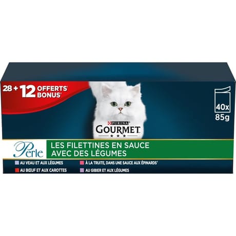Gourmet perle + filettines avec légumes (28+12) x40 - 3.4kg