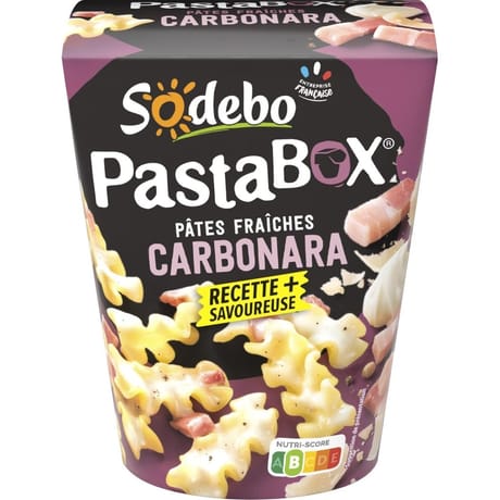 Sodebo fusilli à la carbonara 330g
