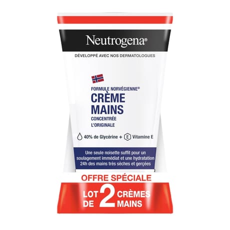 Neutrogena duo crème mains hydratante concentrée 2 x 50ml