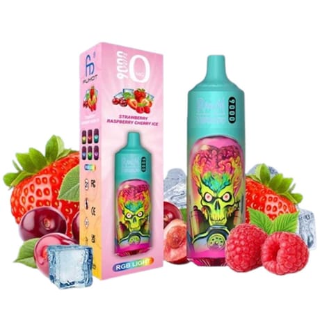 Puff 9000 Strawberry Raspberry Cherry Ice - Tornado
