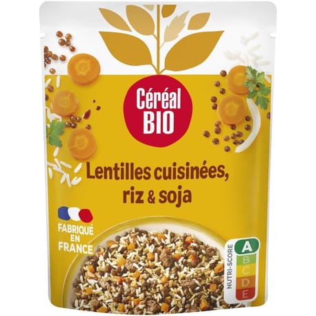 Céréal bio doy cuisine lentilles riz soja 250g