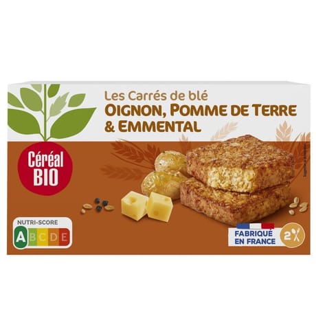 Céréal bio tendres carrés de blé emmental 200g