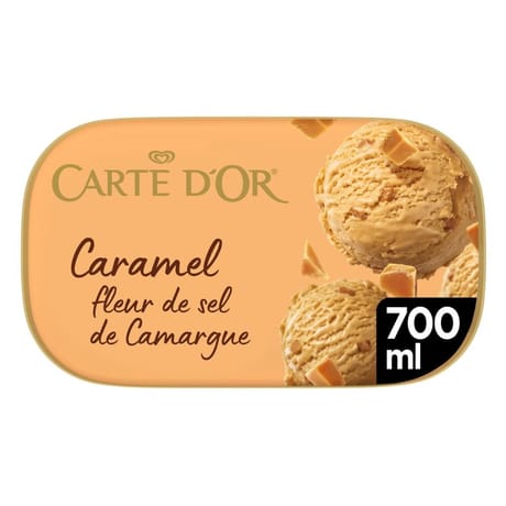 Carte d'or crème glacée caramel fleur de sel de Camargue 700ml 373g