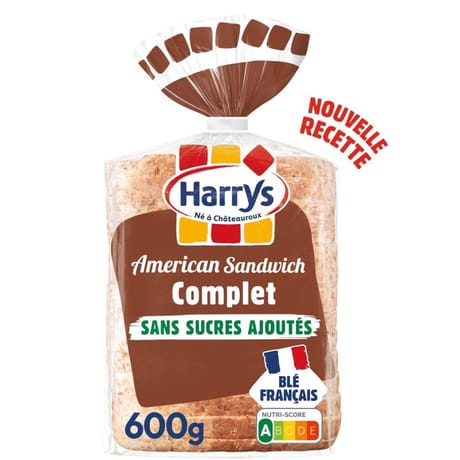 Harrys american sandwich complet sans sucres ajoutés 14 tranches 600g