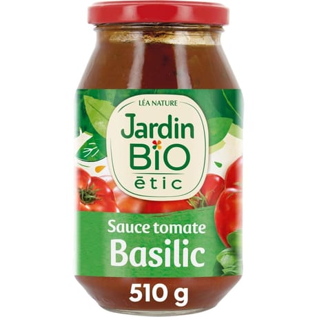 Jardin bio étic sauce tomate basilic bio 510g