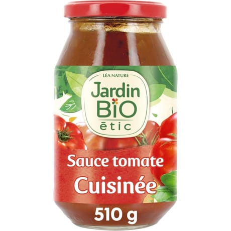 Jardin bio étic sauce tomate cuisinée bocal verre 510g