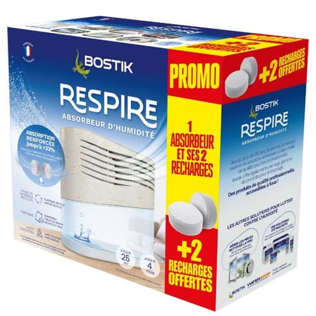Bostik respire absorbeur + 4 tabs 250g