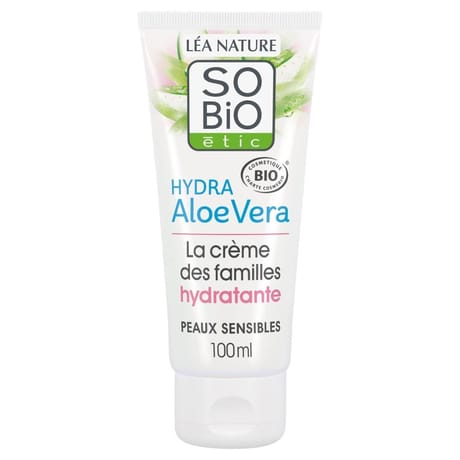 So bio crème des familles aloé vera peaux sensibles et réactives bio 100ml