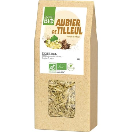 Esprit bio écorces à infuser aubier de tilleul bio 50g