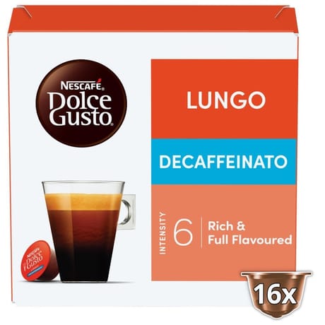 Nescafé Dolce Gusto 16 capsules lungo decaffeinato café décaféiné 112g