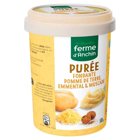 Ferme d'Anchin purée fondante pommes de terre, emmental et muscade 500g