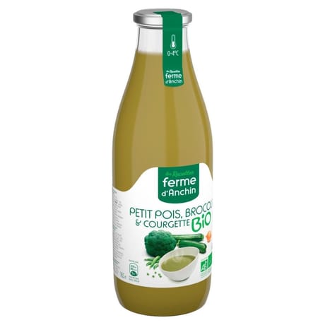 Ferme d'Anchin potage bio petit pois brocoli & courgette 98.5cl