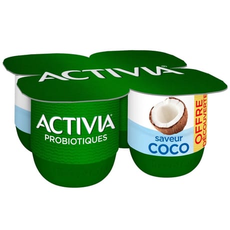 Activia bifidus saveur noix de coco 4x125g offre découverte