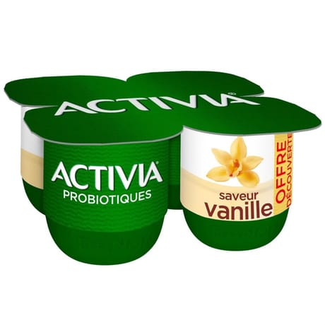 Activia bifidus saveur vanille 4x125g offre découverte