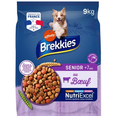 Brekkies croquettes chien senior 9kg