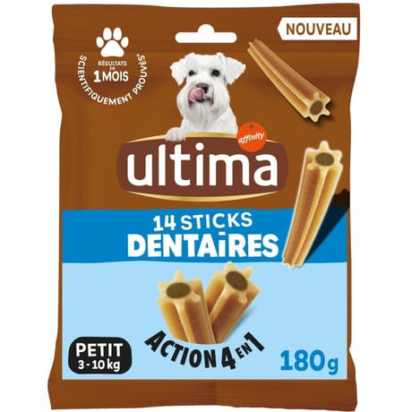 Ultima sticks dentaires pour petits chiens 180g