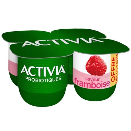 Activia bifidus saveur framboise 4x125g offre découverte