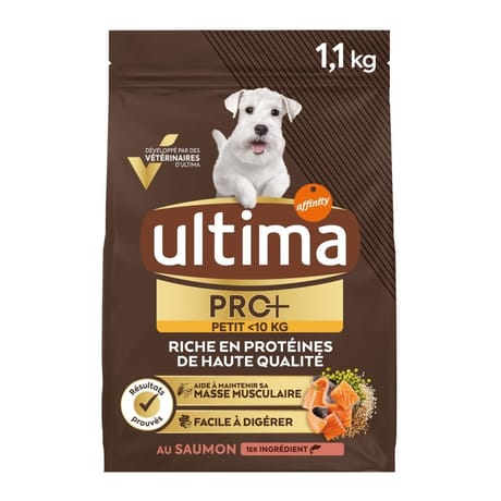 Ultima croquettes petit chien pro+ adulte saumon - 1.1kg