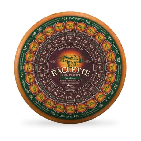 Raclette au lait cru tranchée Jean Perrin