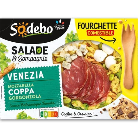 Sodebo salade vénézia fromages italiens coppa crudités 320g