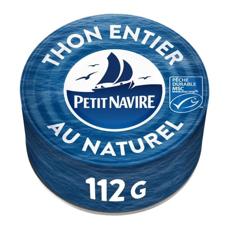 Petit navIre thon entier naturel albacore msc 112g